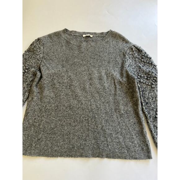 Splendid Womens XL Gray Textured Knit Sweater Cottagecore Lagenlook Boho - Picture 9 of 16
